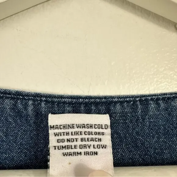 Country Store Women’s Floral Embroidered Denim Dress Size M - Picture 4 of 5